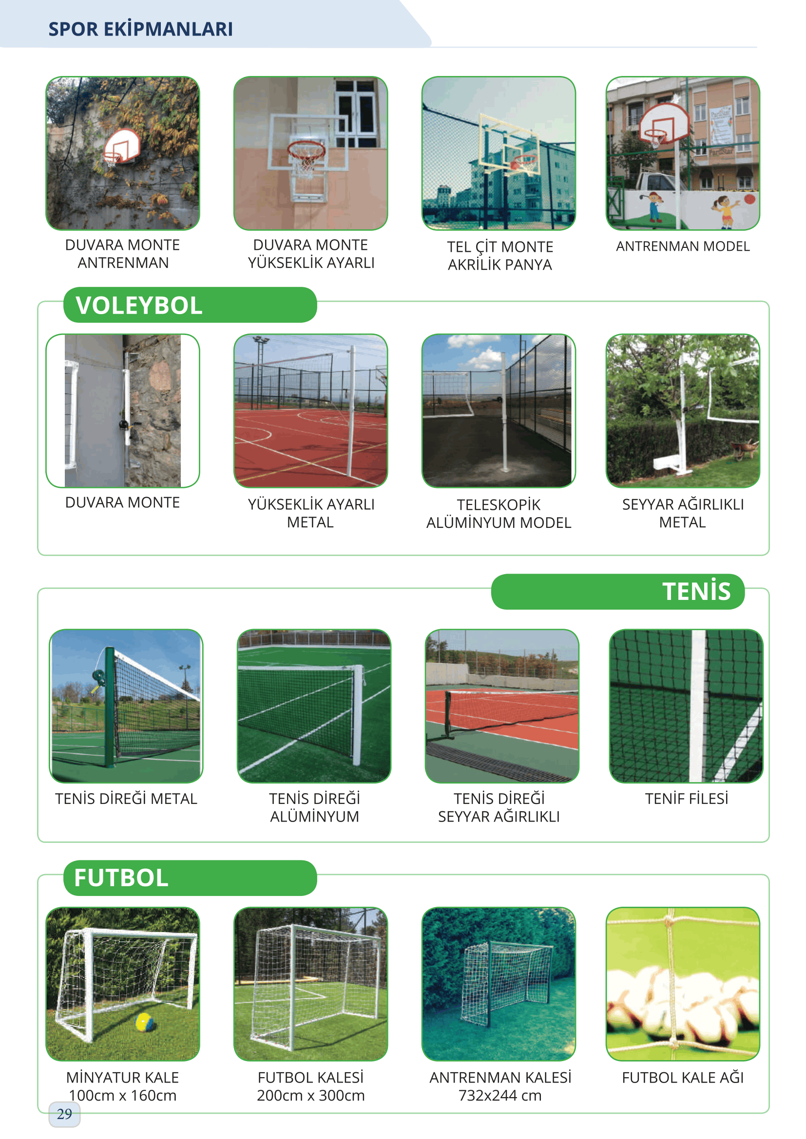 VOLEYBOL TELESKOPIK ALUMINYUM MODEL